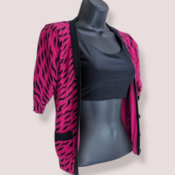 Sonia by Sonia Rykiel Pink & Black Pattern Sweater - Picture 4 of 9